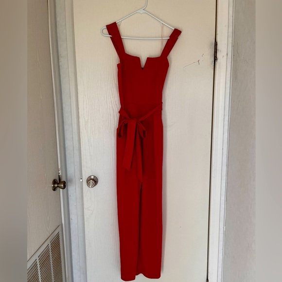 Formal, red jumpsuit - Picture 1 of 4